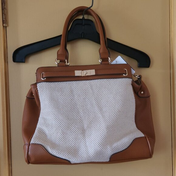 NWOT Boes bag, missing long strap, not sure if Leather nice Cloth combo - Picture 1 of 5